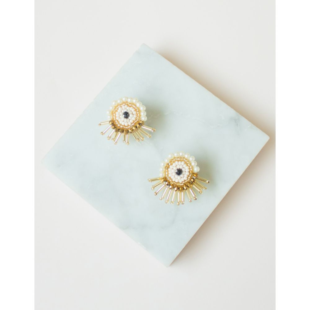 Aretes Stud Ojo Mini Perla