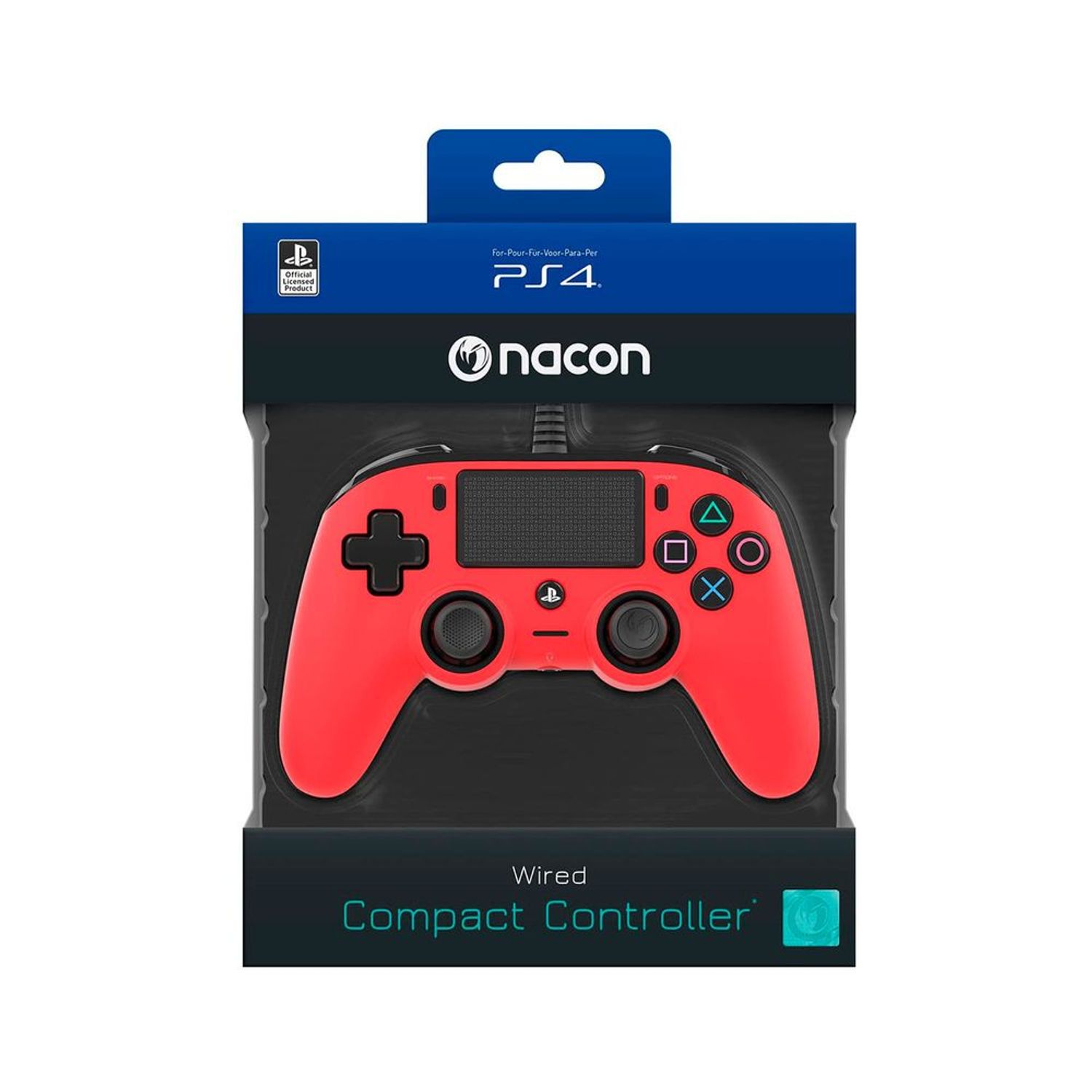 Mando PS4 Nacon Controller Wired Compact Red