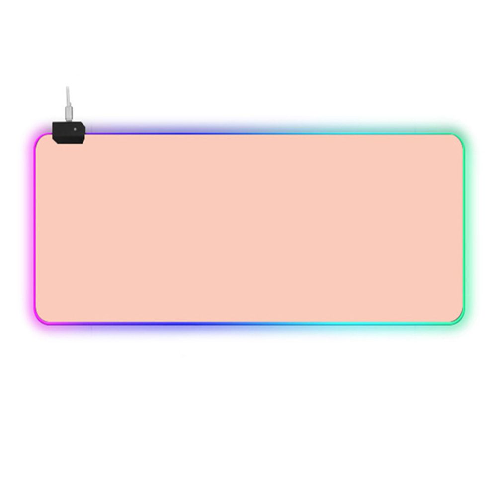 Mouse Pad Gamer Con Luz RGB 7 Colores Impermeable 80 x 30cm - Rosado