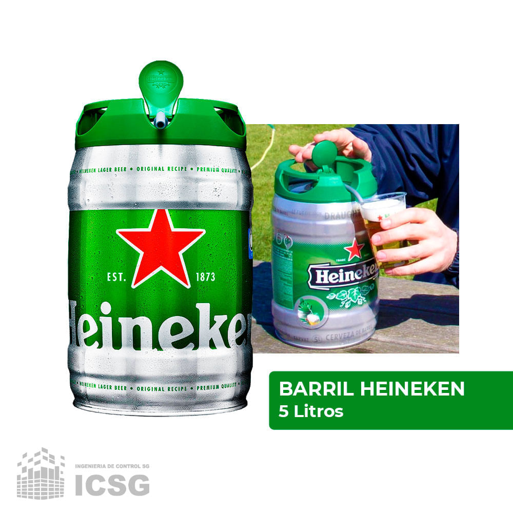 Cerveza Heineken Barril 5 Litros + Regalo