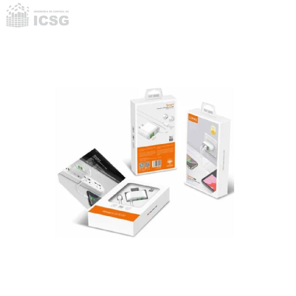 Cargador Ldnio Carga Rápida Turbo micro USB Con Cable A322 - Blanco
