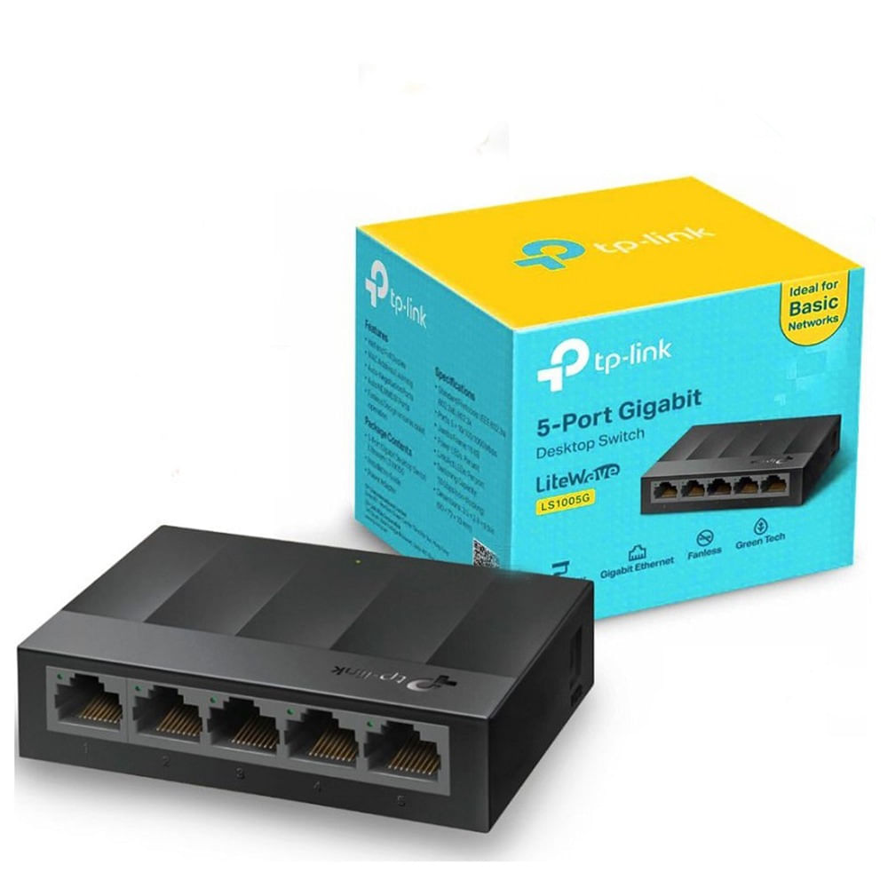 Switch De 5 Puertos Tp-link 10/100/1000mbps Cat 5 6 RJ45 Lan Gigabit