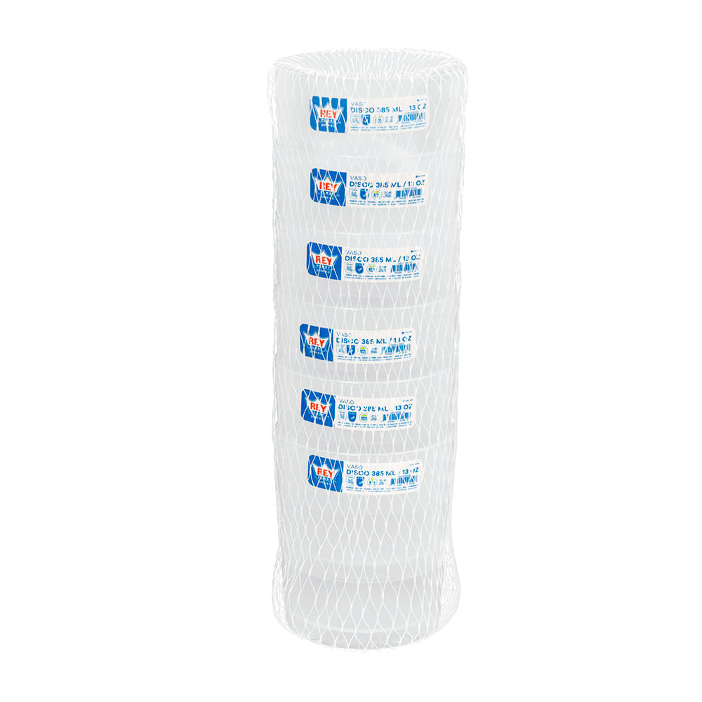 Vaso Disco 385ml pack x 6 Reyplast