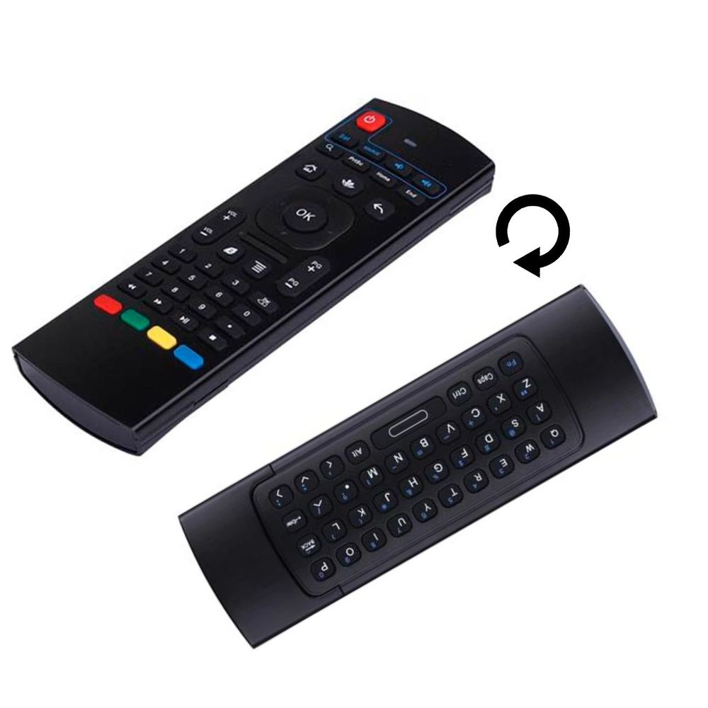 3 en 1 Control Remoto, Mouse Aéreo Inalámbrico y Mini Teclado Deluxe Tec KP27R Negro