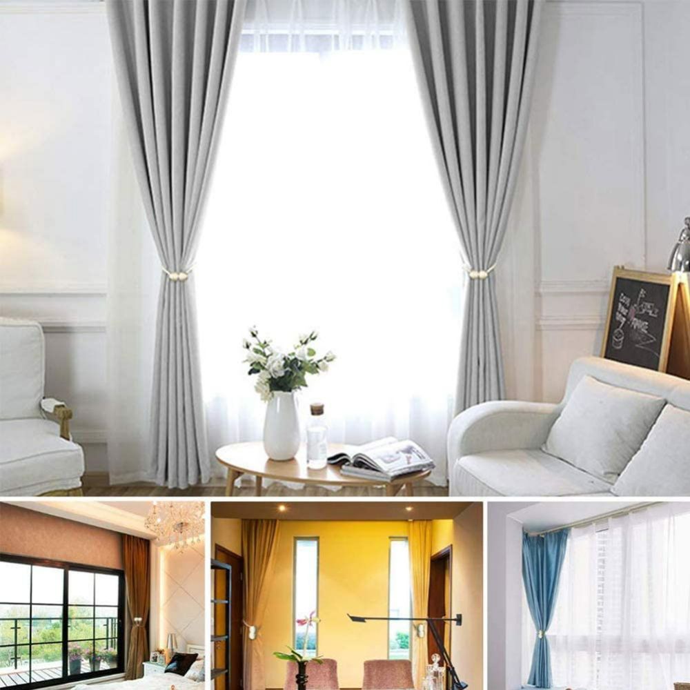  Melanovo - Sujeta-cortinas magnético, lo más convenientes para  sujetar cortinas, soga de sujeción simple y moderna para las cortinas del  hogar, color beige, Azul oscuro, Paquete de 2 : Hogar y