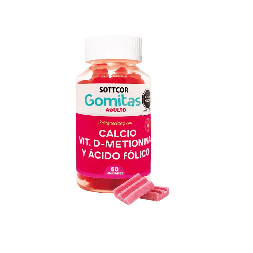 Calcio Para Adultos Gomitas Sottcor 100Gr Chicle