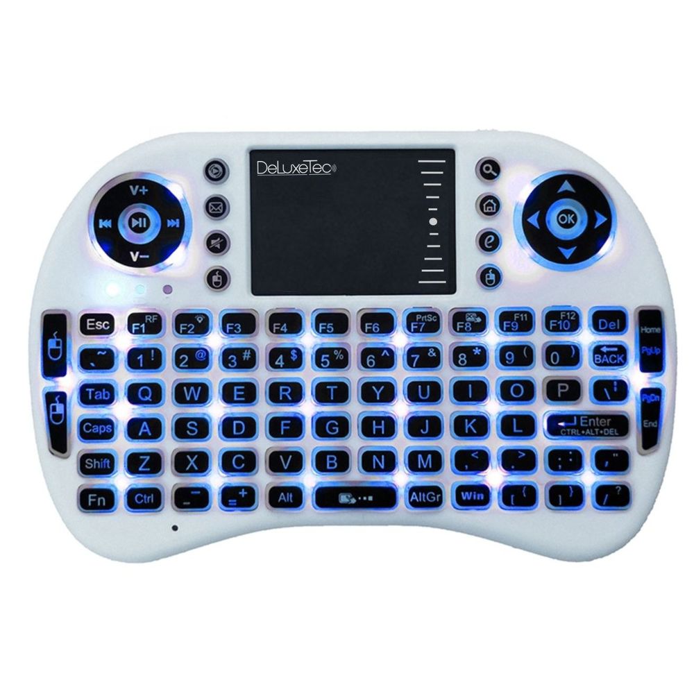 Mini Teclado Inalámbrico Deluxe Tec DLX-i822-B Blanco
