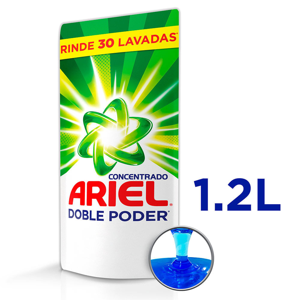 Detergente Líquido Ariel Concentrado Doble Poder 1.2L