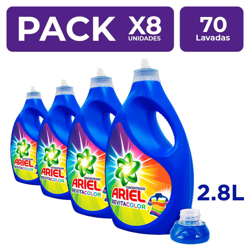 Pack 2 un. Detergente Líquido Ariel Concentrado 2.8 L