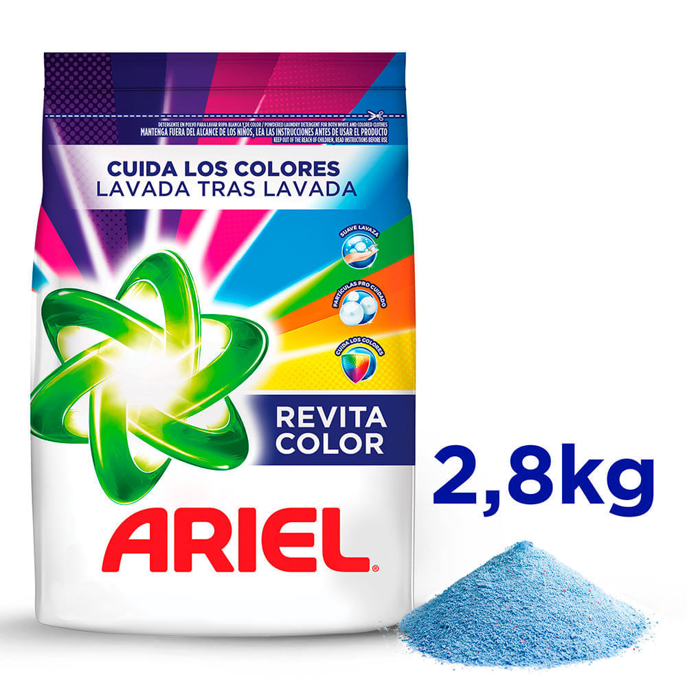 Detergente en Polvo Ariel Revitacolor Powered 2.8kg