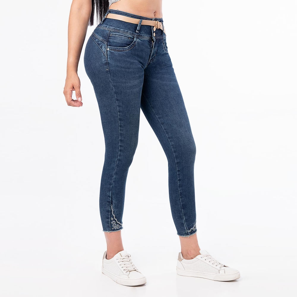Pantalon Denim Stretch Pionier Antica Tobillero Total Stone Beige H.B. 36 |  Oechsle - Oechsle