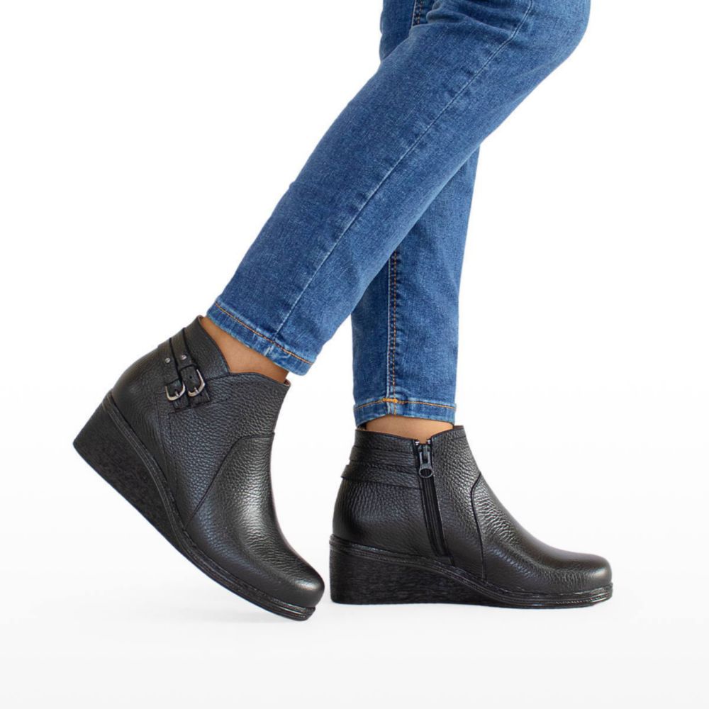 Botines De Cuero Ecco Mujer Cristina02 Negro | Oechsle - Oechsle