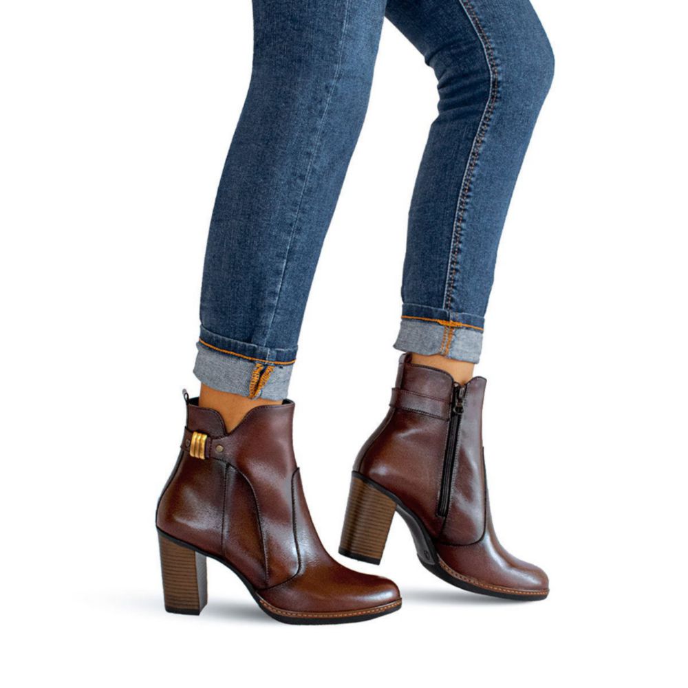 Botines De Cuero Ecco Mujer Bella05 Habano | Oechsle - Oechsle