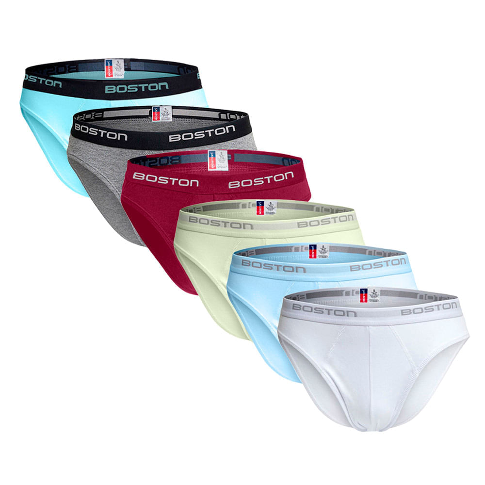 Pack x6 Trusas Boston Hombre Multicolor Talla M Oechsle Oechsle