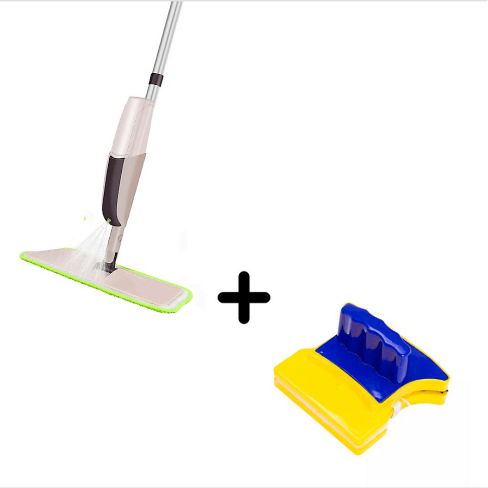 Combo Trapeador Spray y Limpia Vidrios