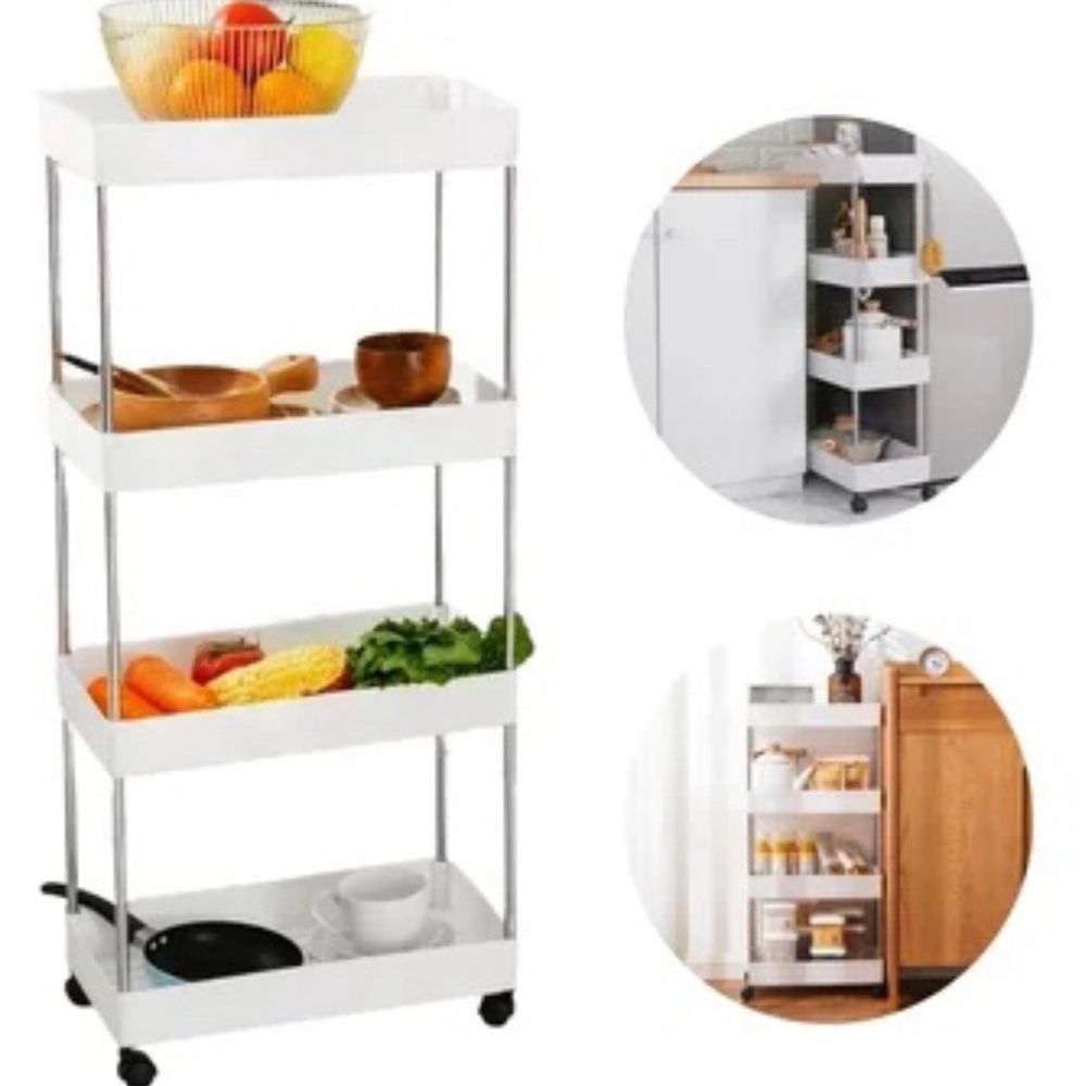 Ripley - ESTANTE ORGANIZADOR DE COCINA 4 NIVELES CON RUEDAS