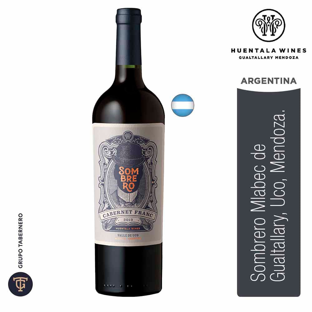 Vino Tinto SOMBRERO Cabernet Franc Botella 750ml