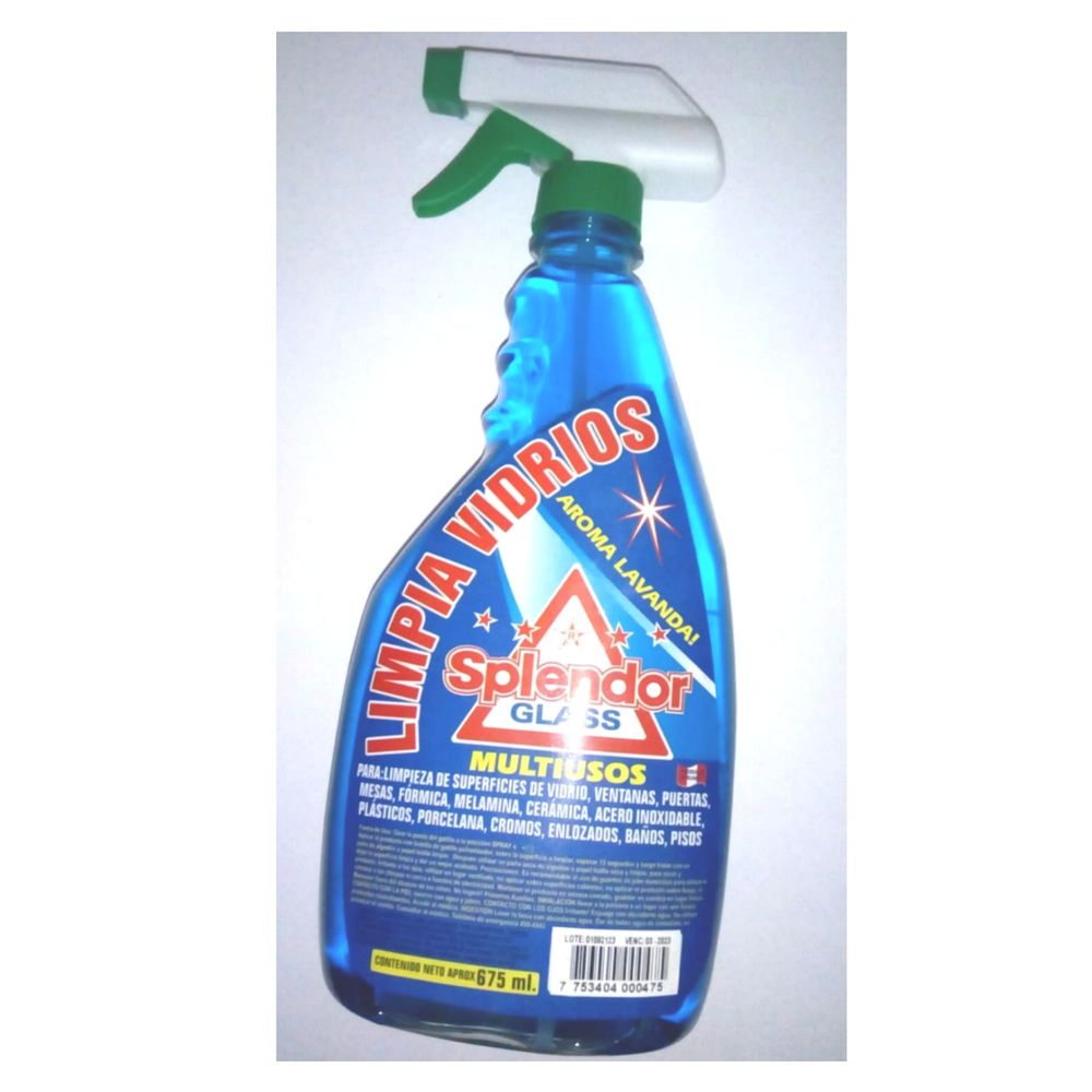 Limpiador de Vidrio SPLENDOR Lavanda Frasco con Gatillo 675ml