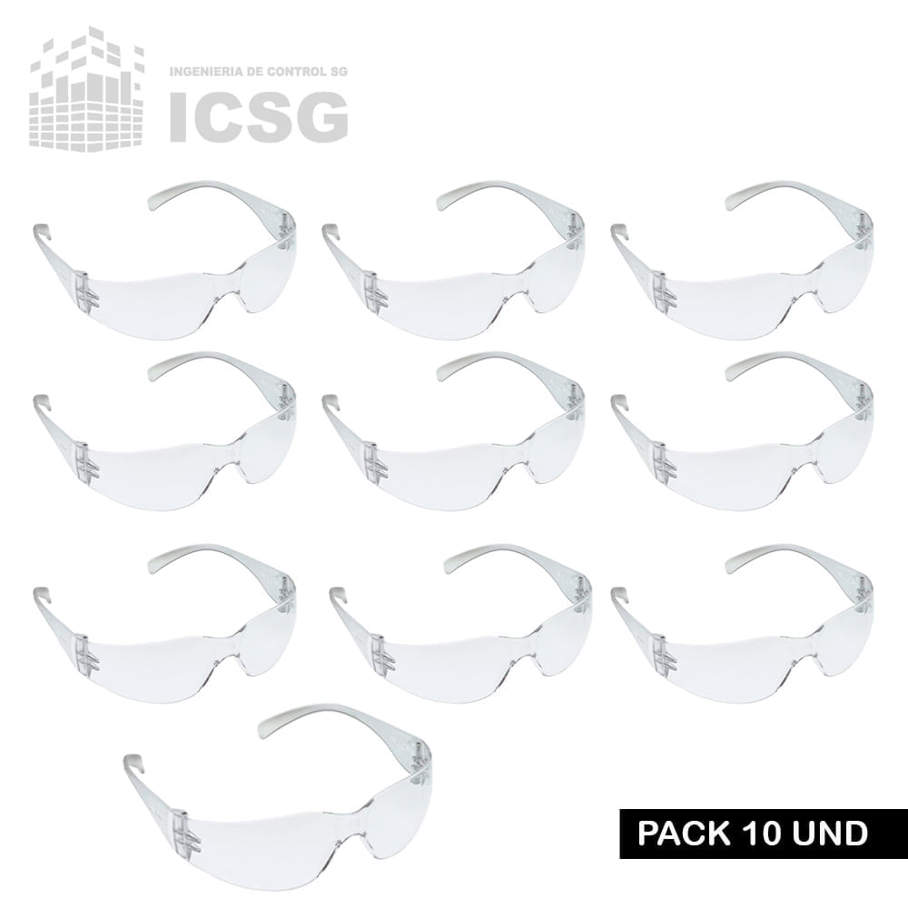 Lentes de protección - Goggles Gafas de Seguridad PACK x10 Unidades