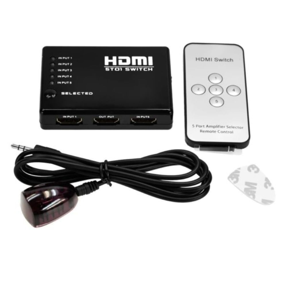 SWITCH HDMI 5 ENTRADAS 1 SALIDA CON CONTROL – Tienda MYFIMPORT