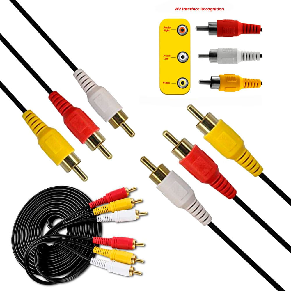 Cable RCA a RCA 3x3 1.5 Metros Macho Cable Audio y Video | Oechsle