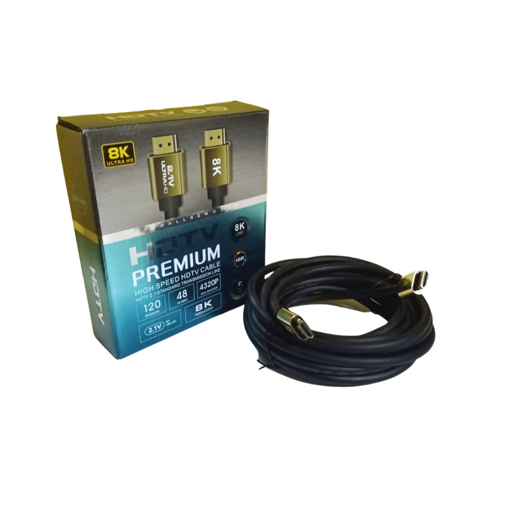 Cable Hdmi 5m 8k 2.1v Ultra Hd 4320p Alta Velocidad 60hz