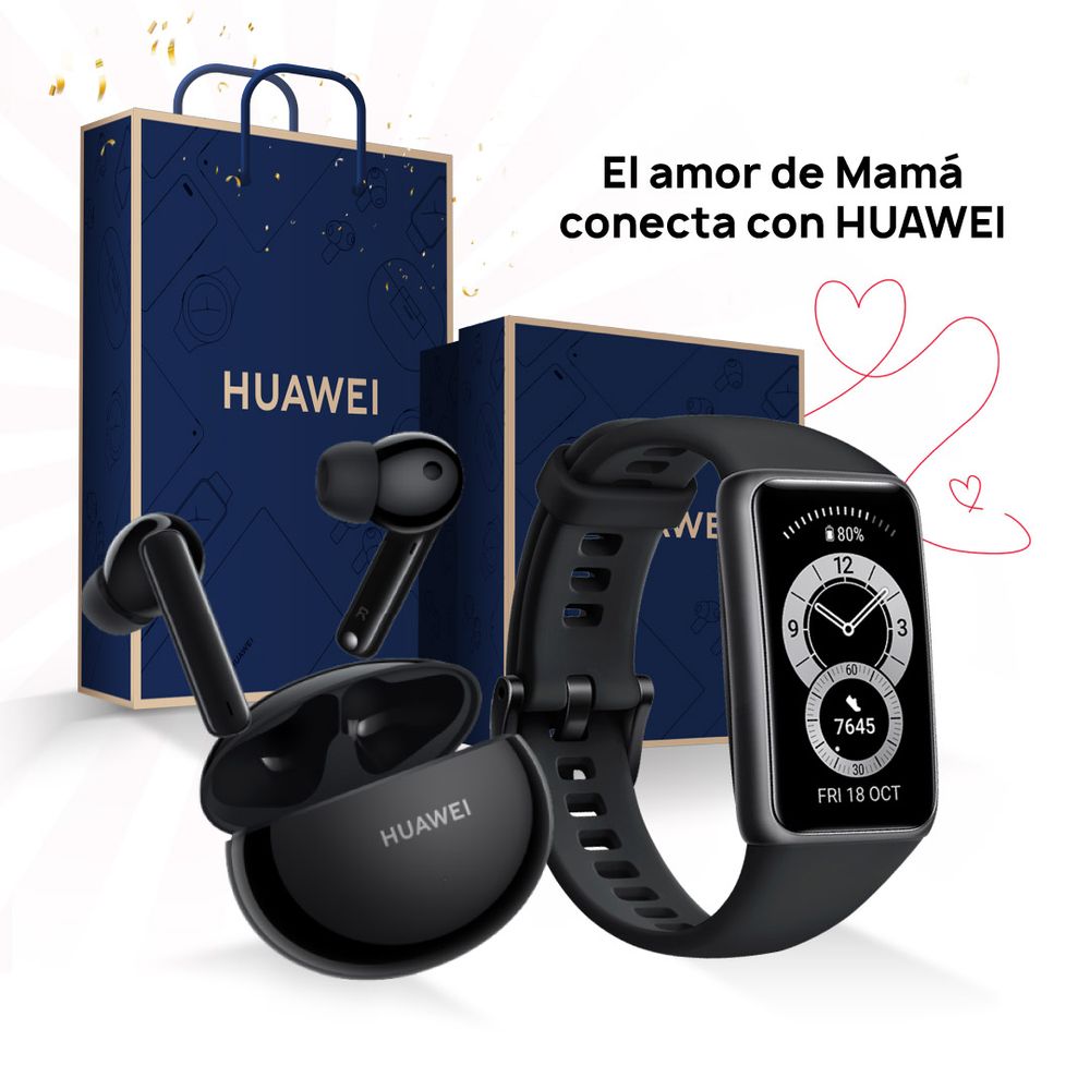 Combo Smartwatch Huawei Band 6 Negro + Audífonos Freebuds 4i Negro |  Oechsle - Oechsle