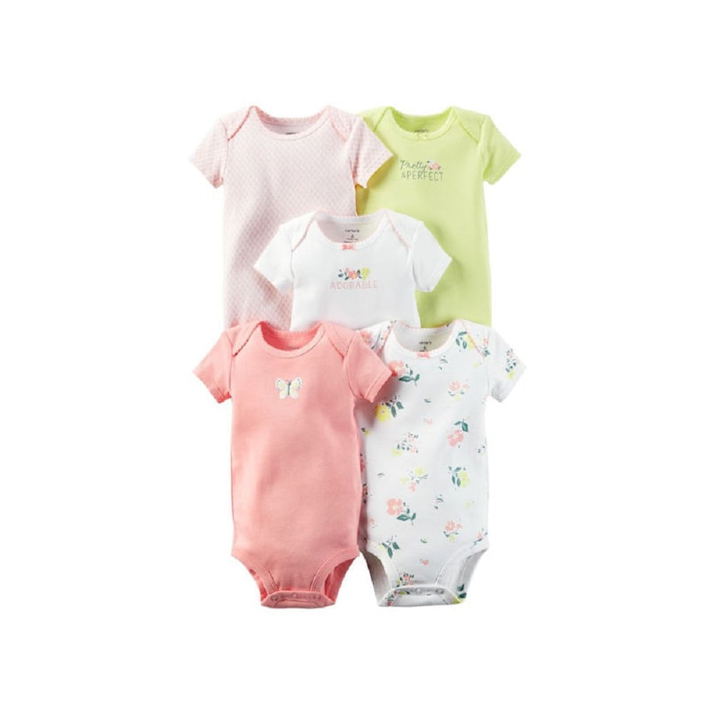 Pack de 5 Enterizos Carter's Colección Baby Layette Manga Corta para Bebés  Niños de 6 a 9 Meses | Oechsle - Oechsle