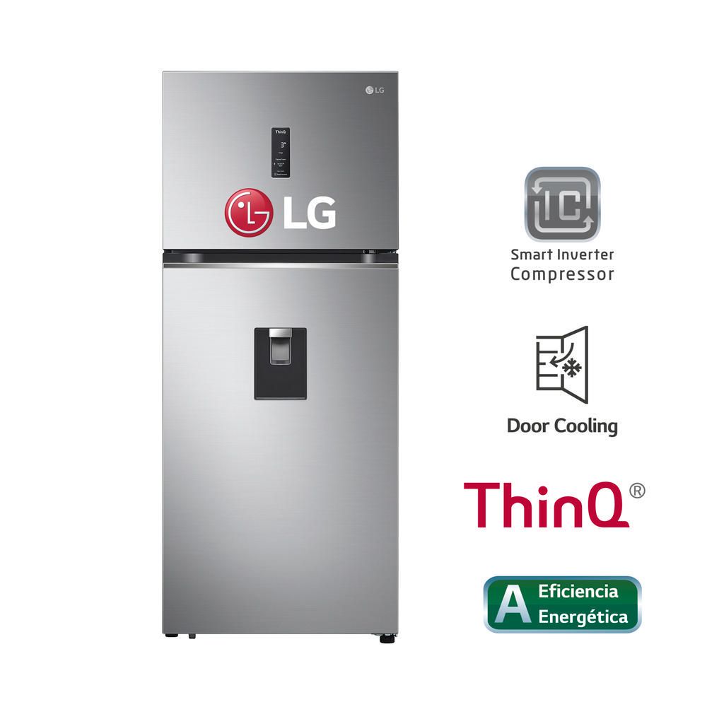 Refrigeradora LG Top Freezer 374L con Door Cooiling GT37SGP Plateada