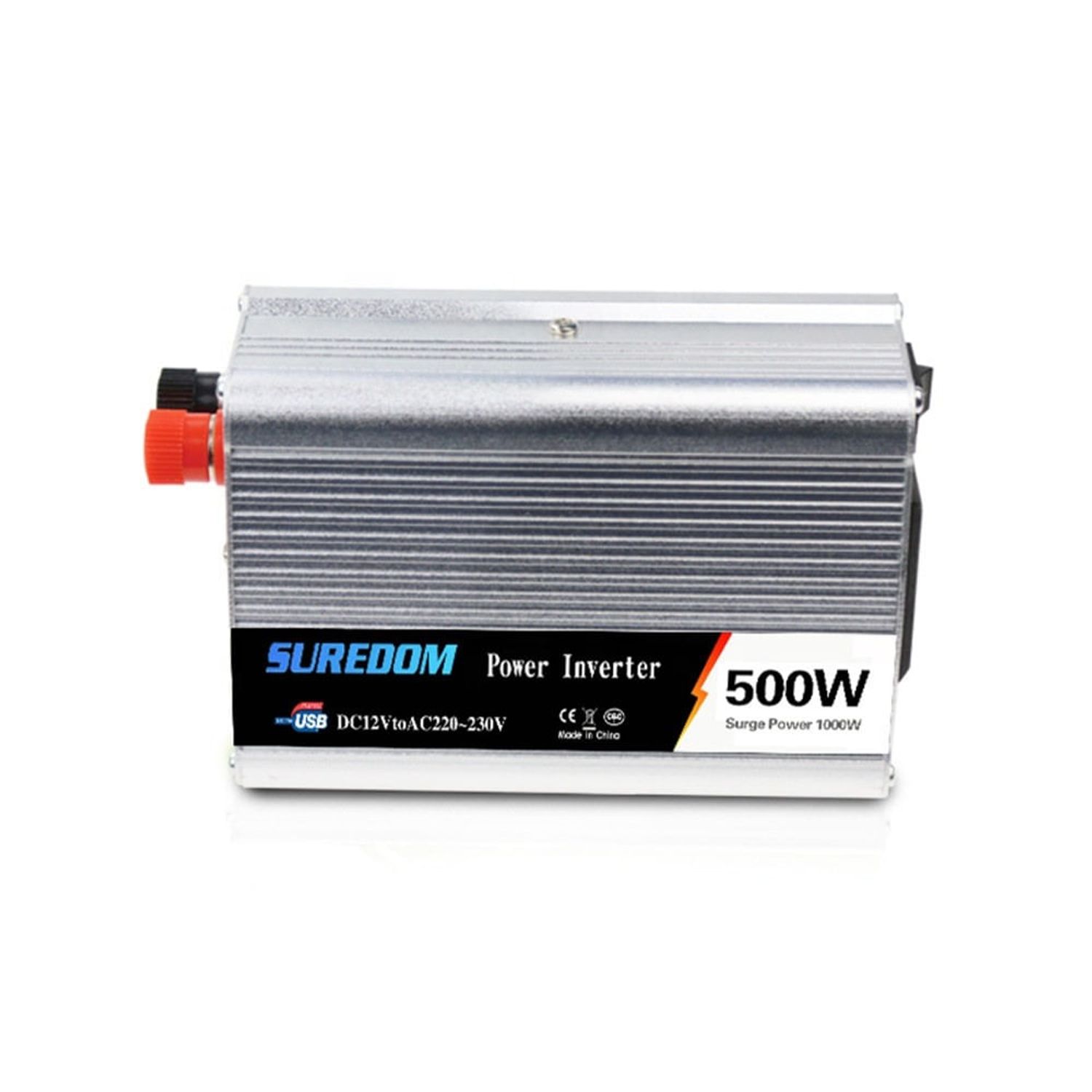 Inversor de Voltaje para Automóvil Power Inverter 12V a 220V 500W - Gris