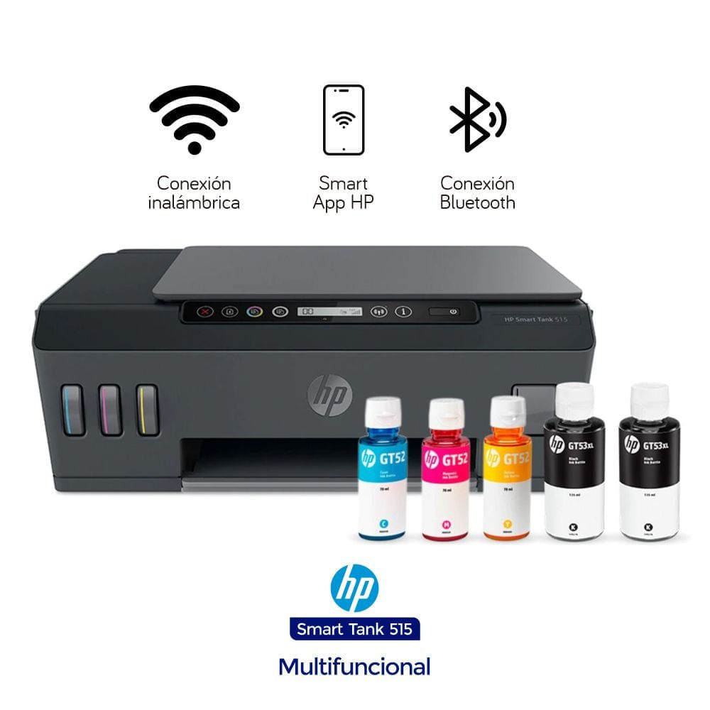Impresora Multifuncional de Sistema Continuo HP Smart Tank 515 inalámbrica  | Oechsle - Oechsle