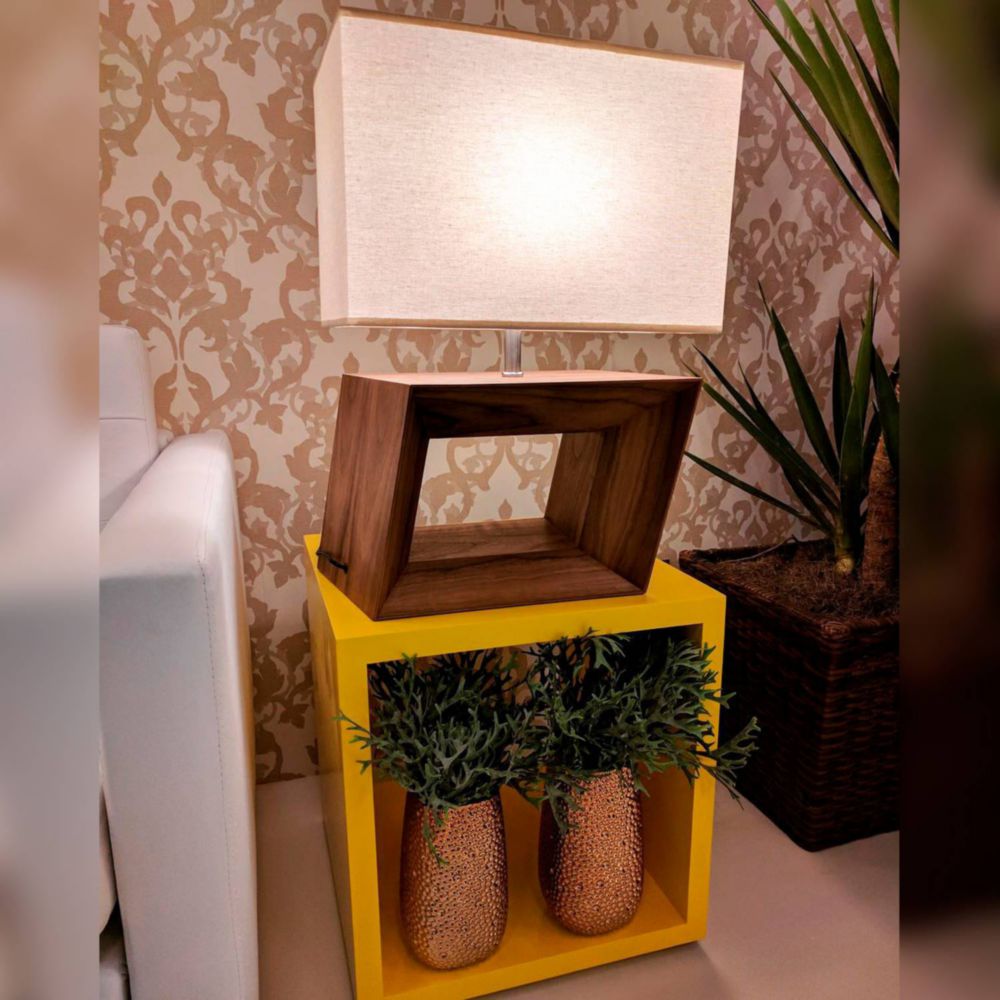 Luminaria de Mesa 3D Cupula Algodón