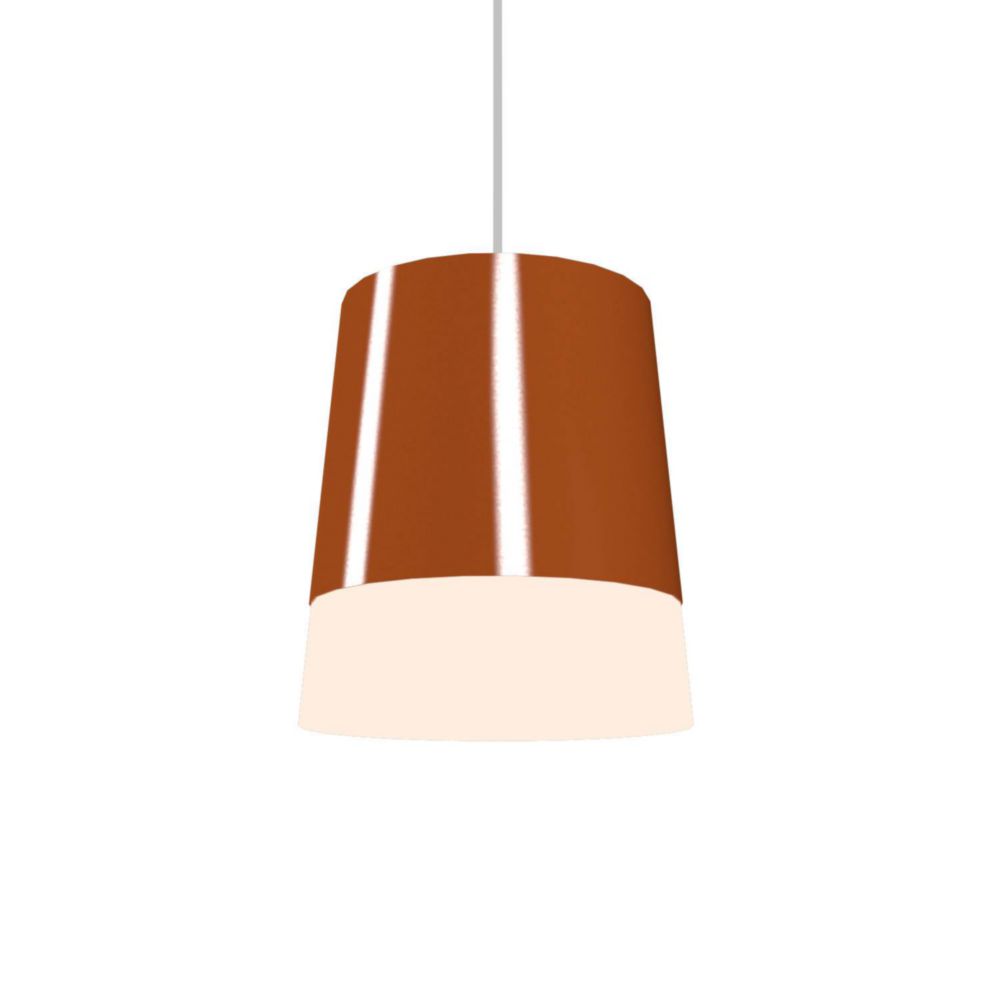 Luminaria Colgante Cónico Madera Cobre