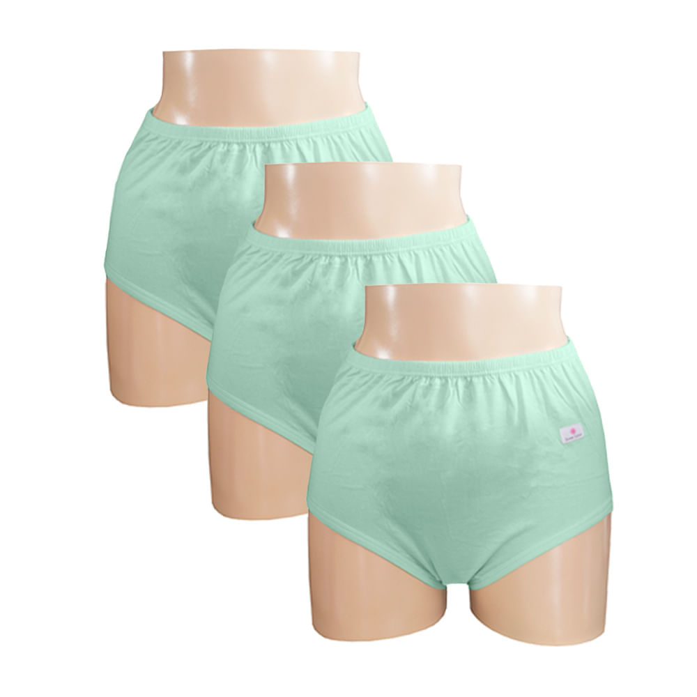 Pack x3 Trusa Clásica Sweet Cotton Verde Agua Talla XXL | Oechsle - Oechsle