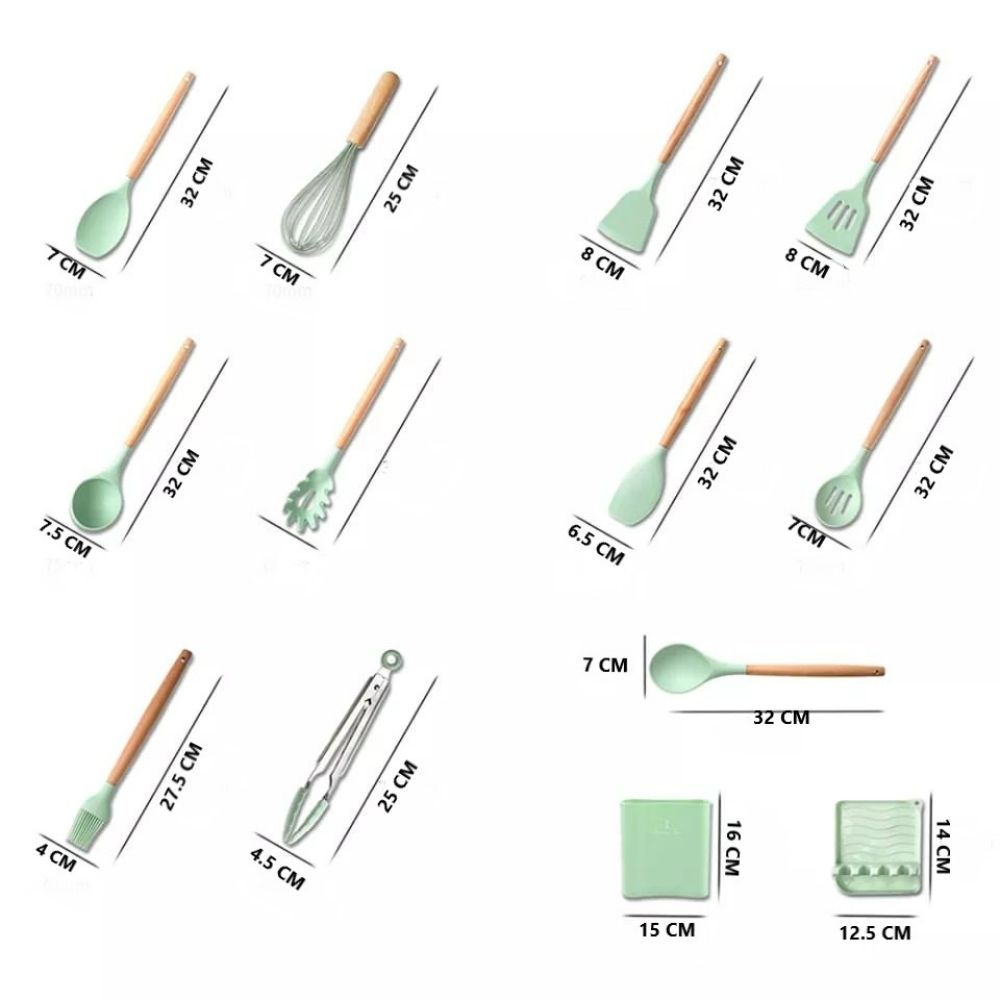 Pinzas de cocina de silicona, de 25 cm. Disponibles en varios colores.