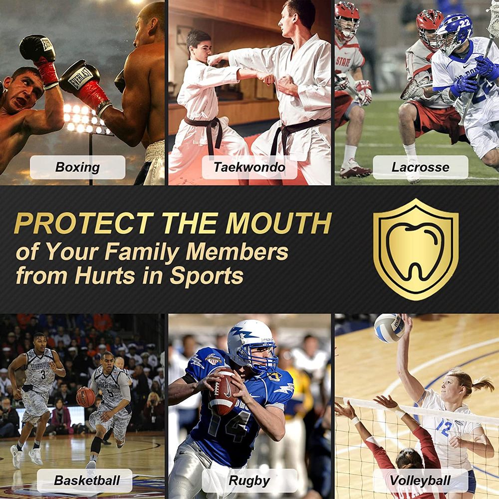 Protector bucal, protector bucal deportivo para fútbol, baloncesto, hockey,  mma, boxeo, judo, artes marciales, karate, rugby y todos los deportes de  contacto, adultos y jóvenes