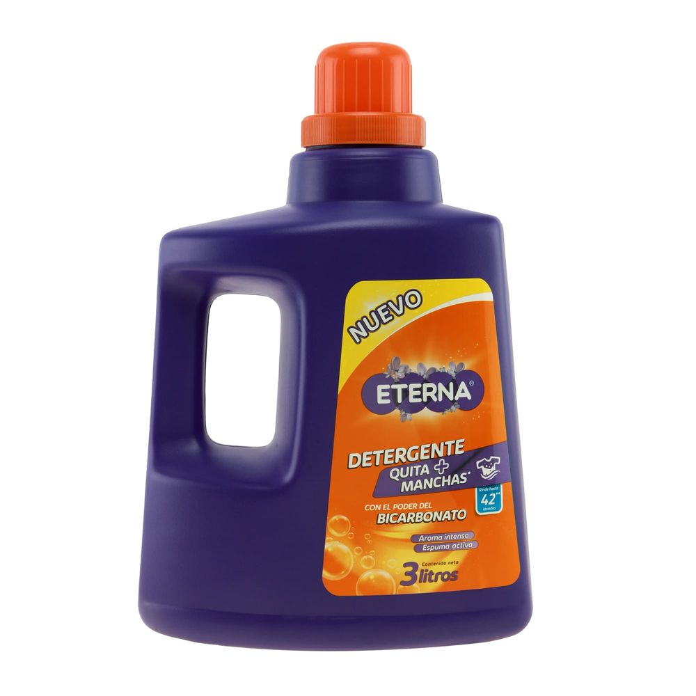 Detergente Liquido ETERNA Bicarbonato Botella 3L