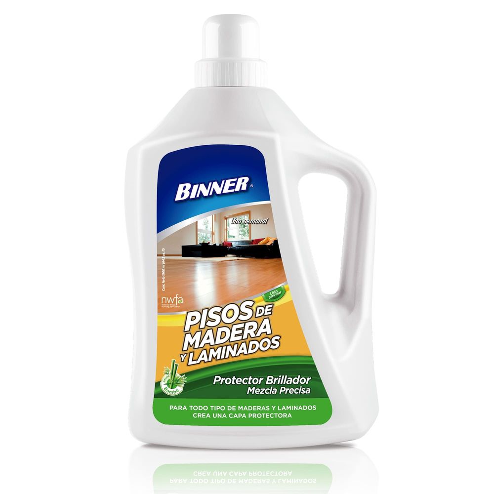Protector Brillador Pisos BINNER Mezcla Precisa Botella 1.9L