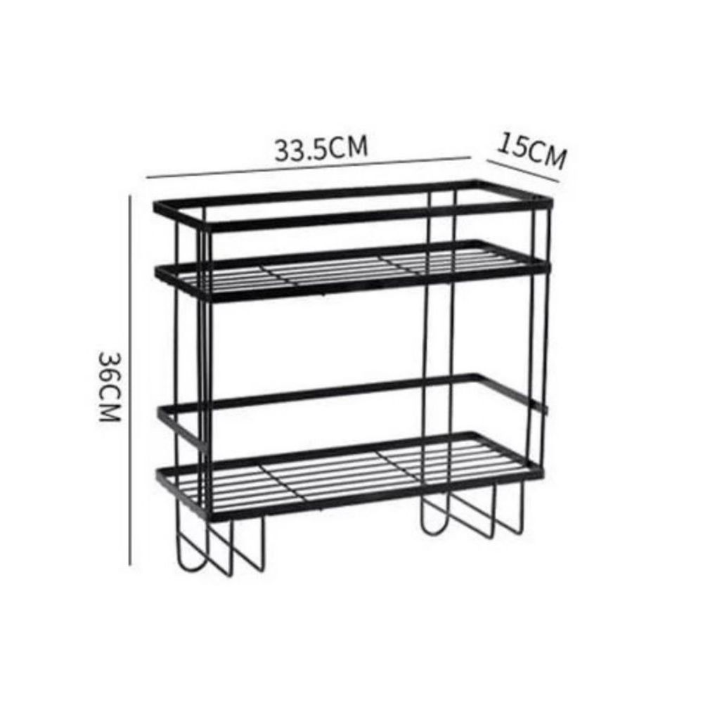 Organizador de Baño 2 Niveles Sobre el Inodoro Ahorra Espacio Color Negro -  Promart