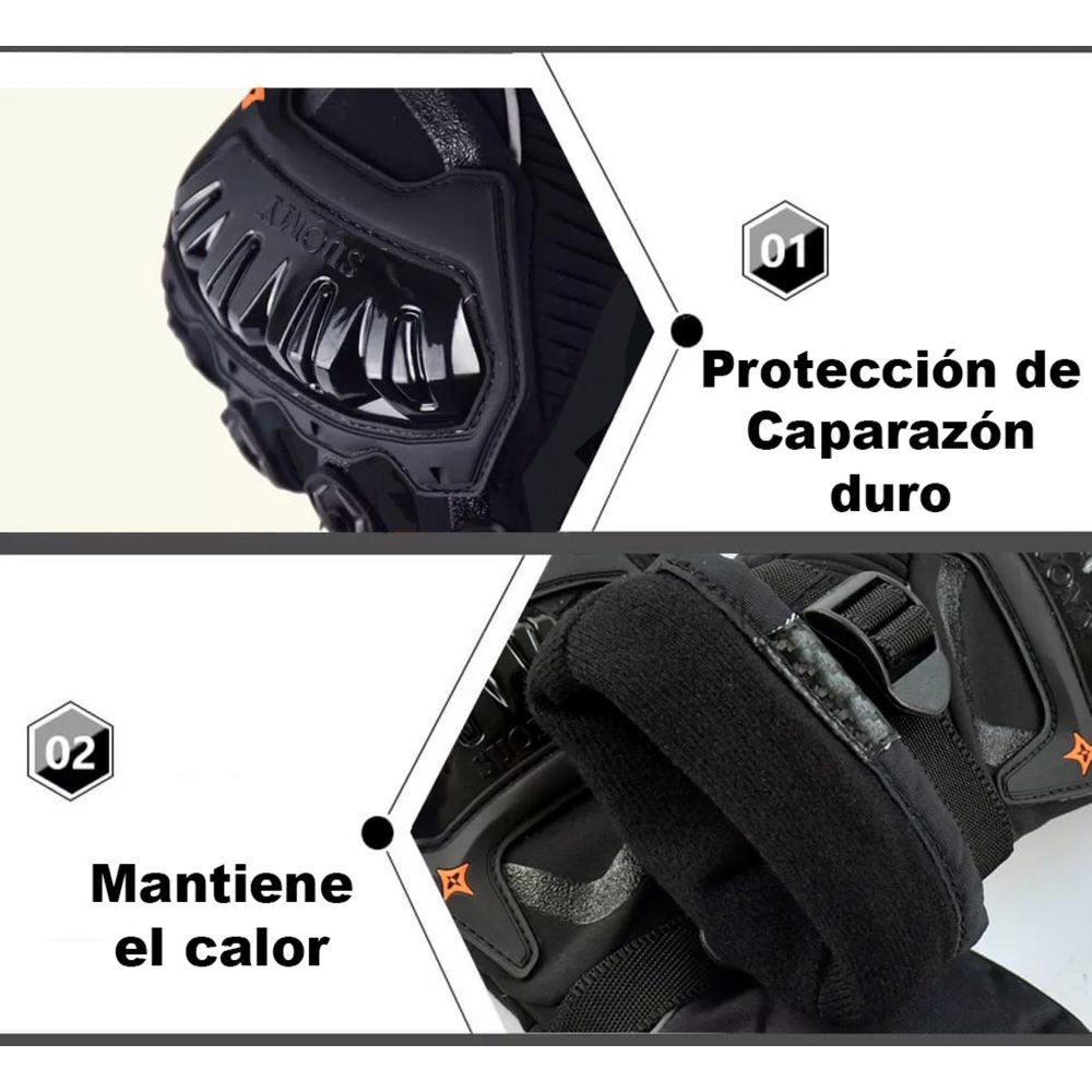 Suomy-guantes de Moto impermeables para hombre, equipo de