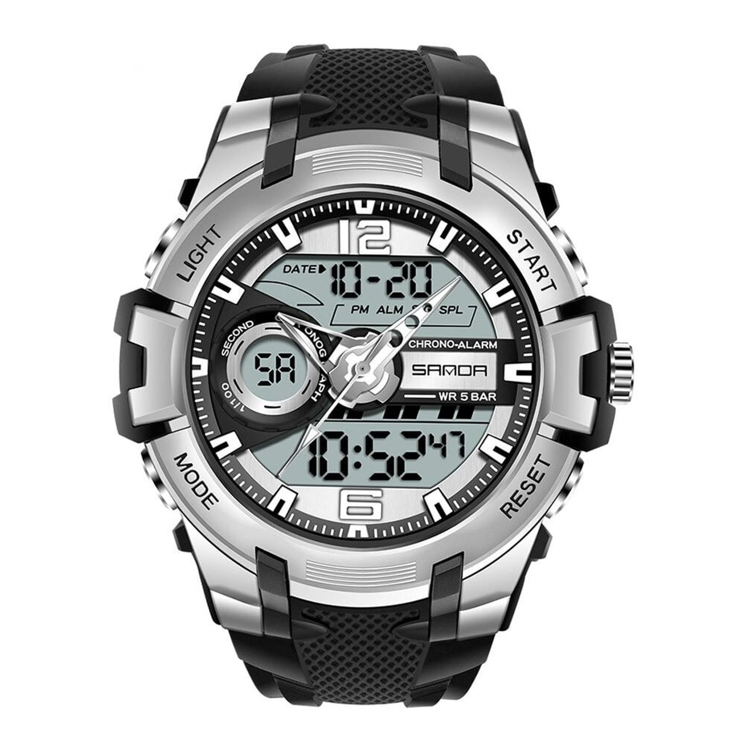 Reloj Deportivo Hombre Sanda 6015 Negro Dual Timer | Oechsle