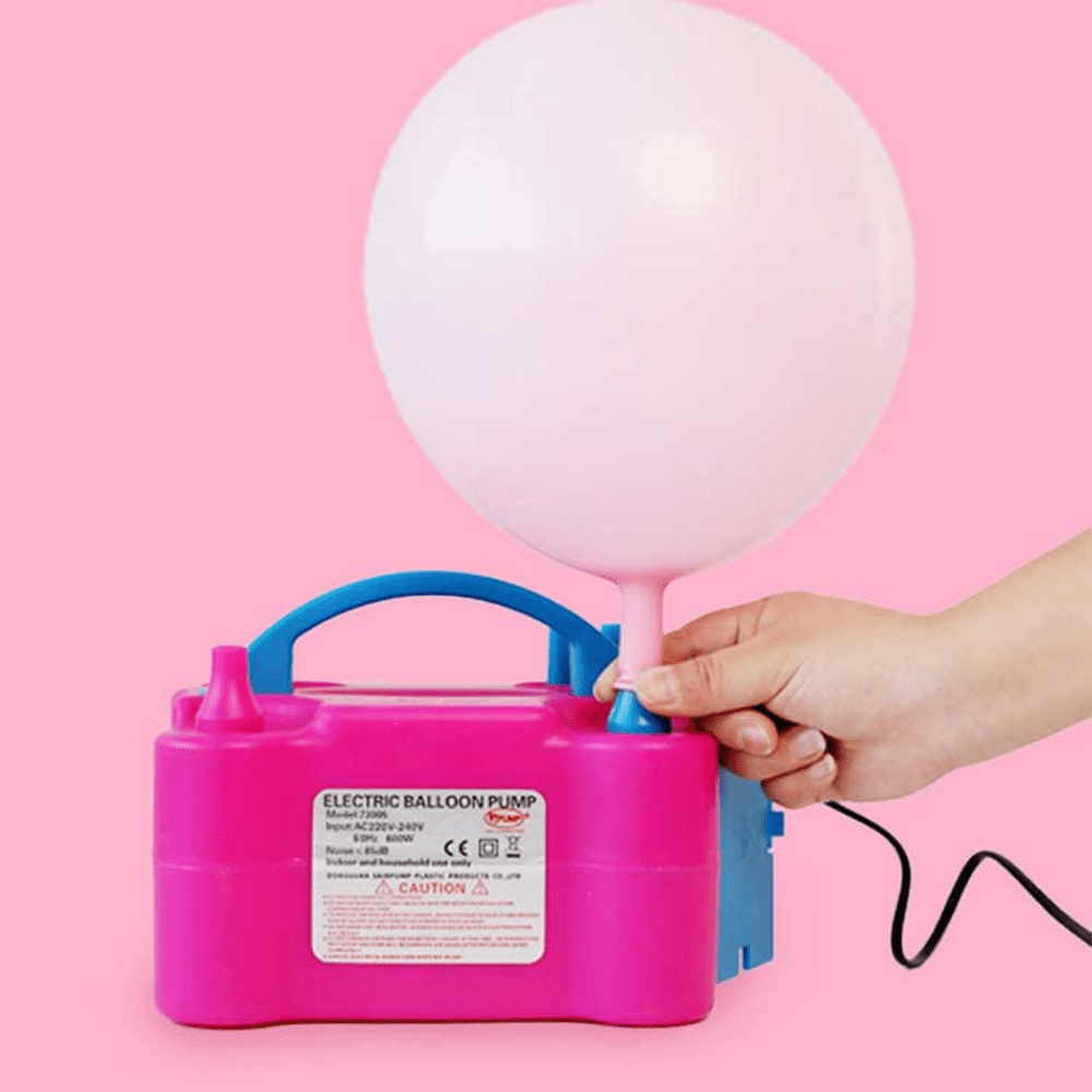 Bomba eléctrica de globos, máquina infladora de globos para globos en casa,  inflado rápido, soplador de globos de doble boquilla, inflador de globos