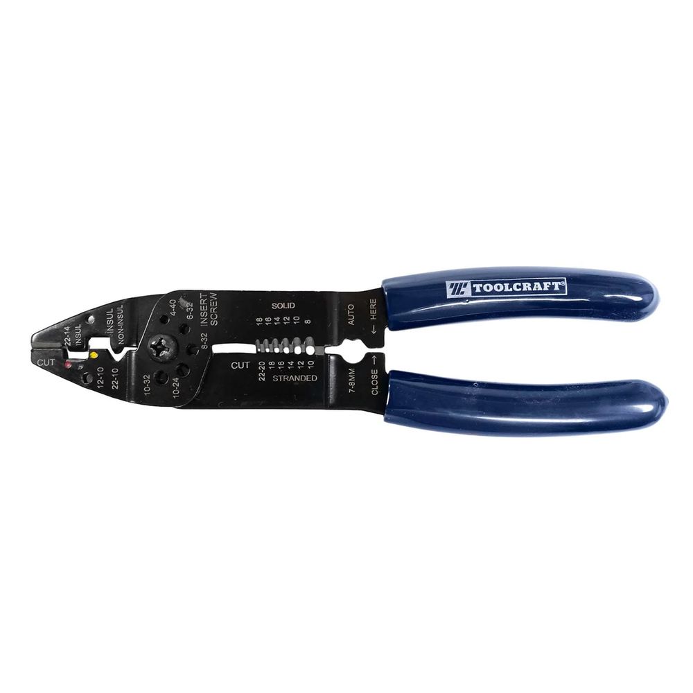 Alicate de pelacable corte y crimpado 9"" TC4617 Toolcraft