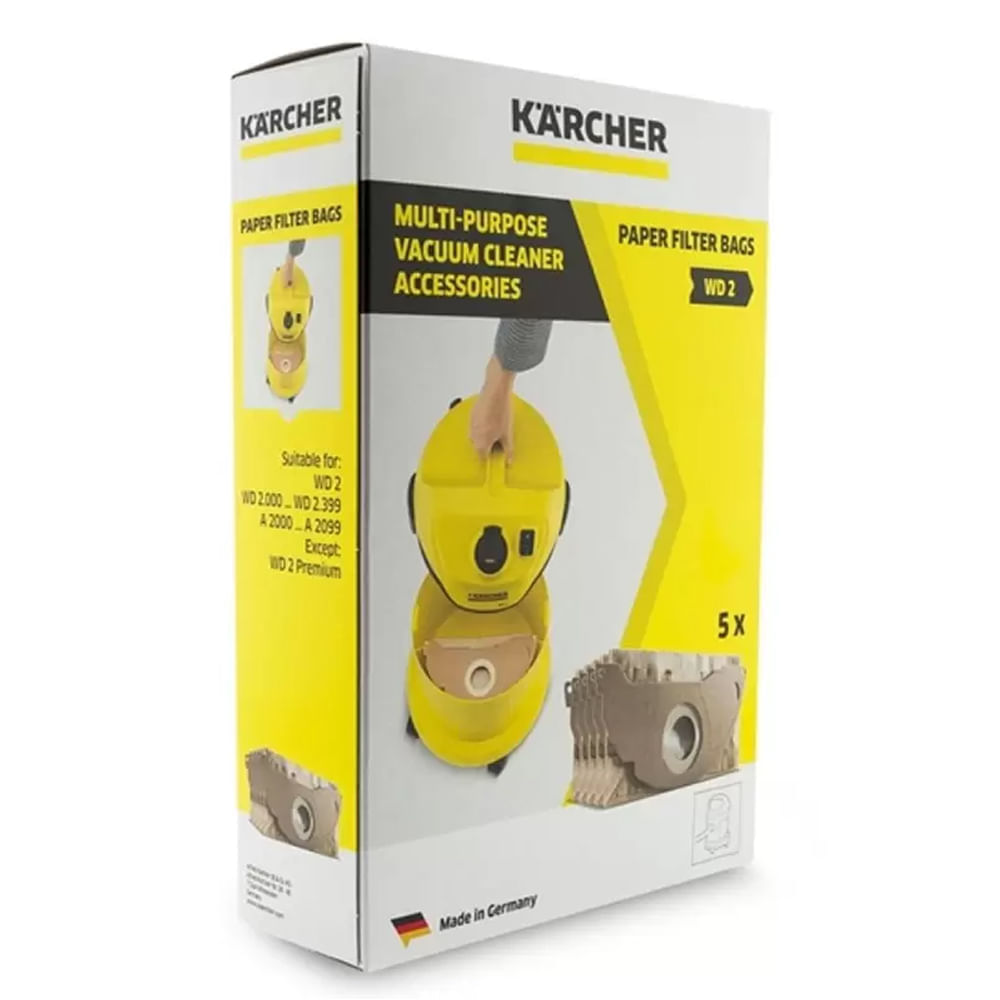 Bolsa del filtro para aspiradora WD 2 5 unidades Karcher