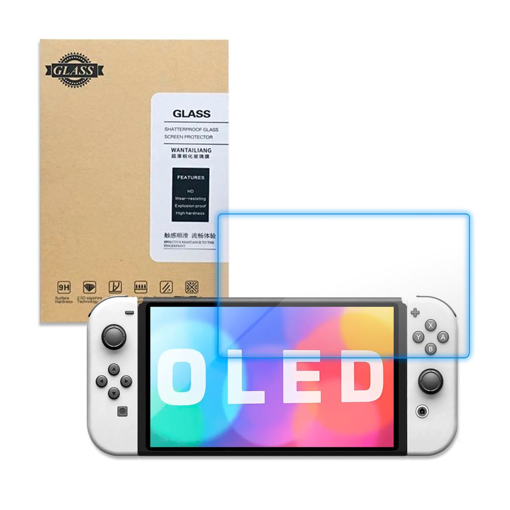 Protector de Pantalla Mica de Vidrio para Nintendo Switch Oled