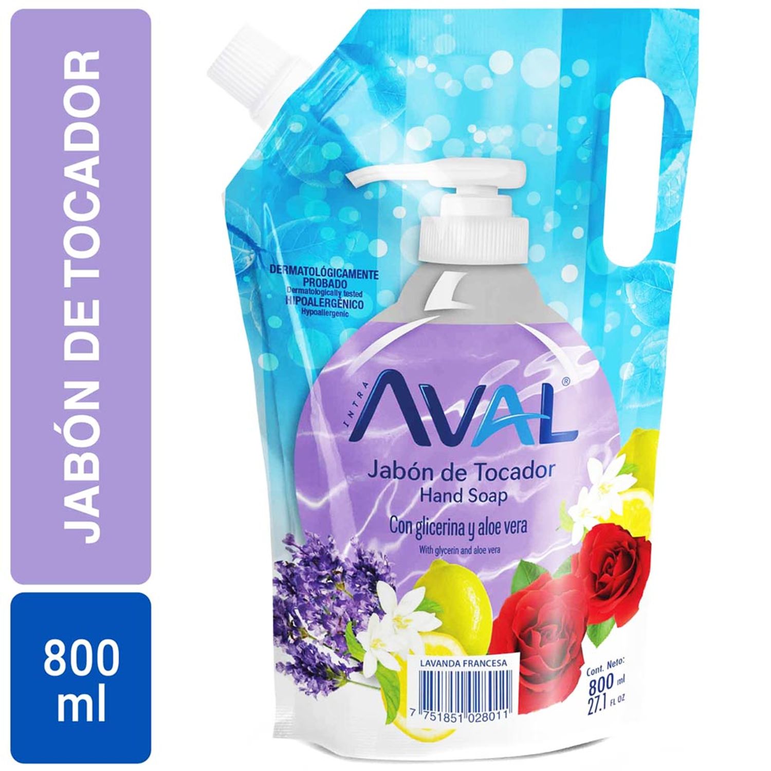 Jabón Líquido Aval De Tocador Lavanda Doypack 800ml Oechsle 8515