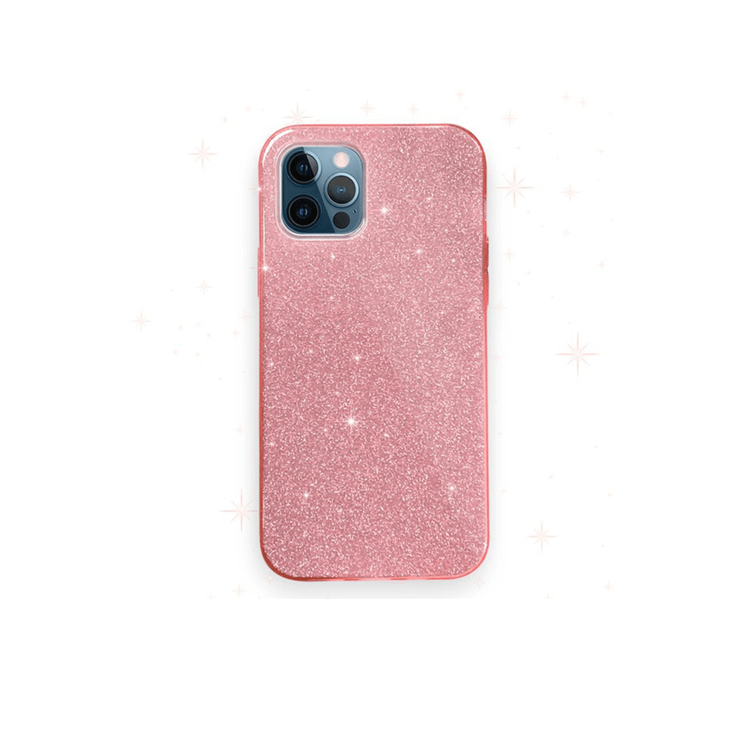 Protector rígido iPhone 8 color rosa con brillos - en Cellular Center