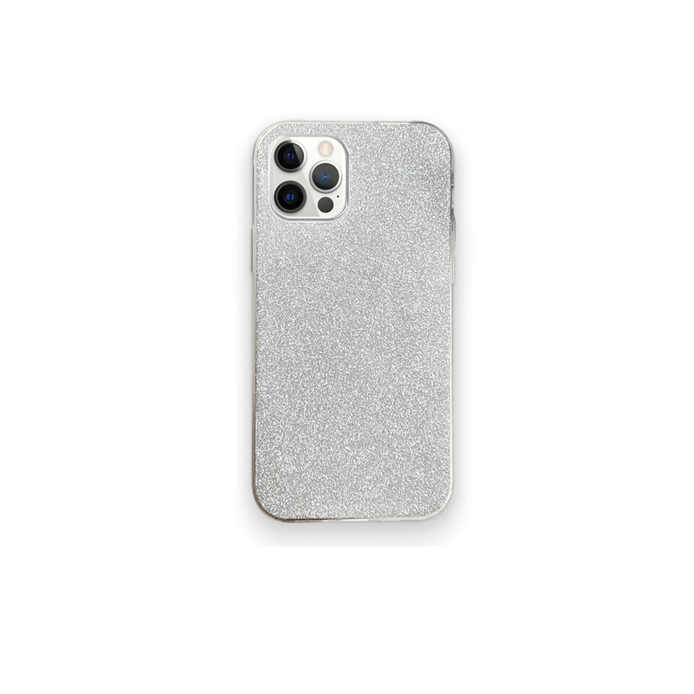 Case Gliter Para iPhone Serie 13 Mini Color Plata