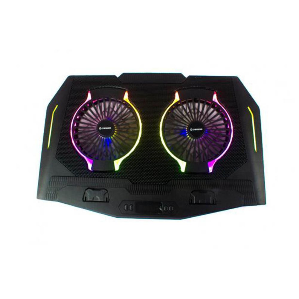 Cooler RGB Cybercool HA-N10 con nivelador de alturas y dos ventiladores integrados