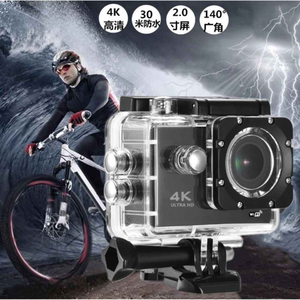 Cámara Gopro Ultra HD 4K Wifi de Acción Deporte Acuático RYAN Negro